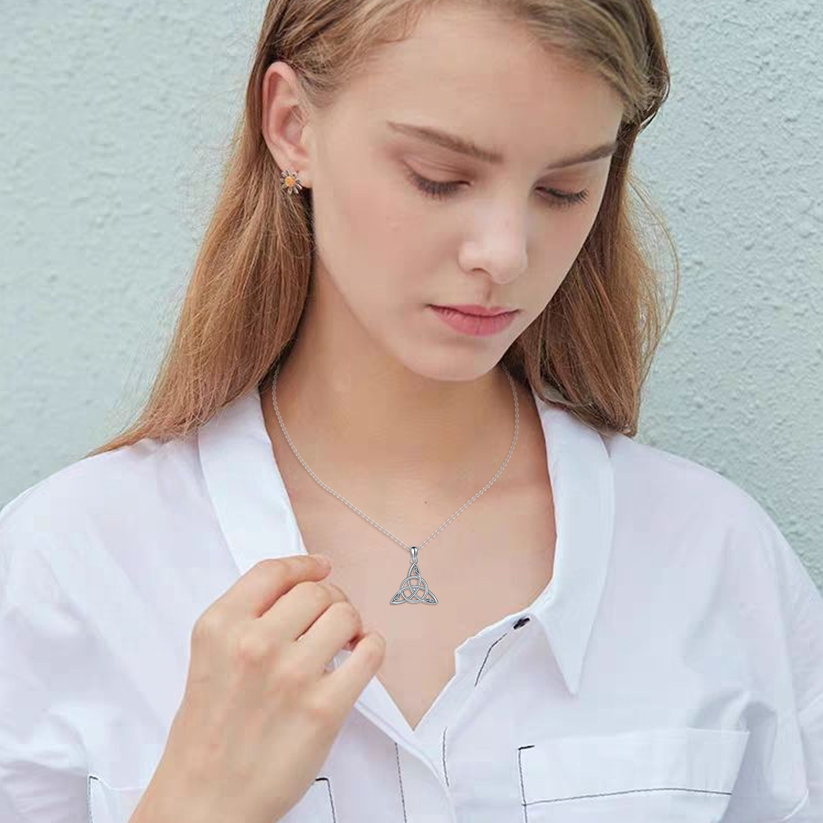 Women's 925 Sterling Silver Celtic Knot Necklace, Meaningful Gift